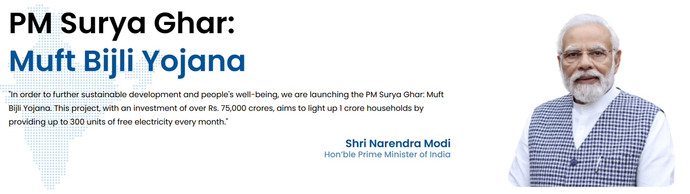 Shri Narendra Modi, Hon'ble Prime Minister of India — PM Surya Ghar Muft Bijli Yojana